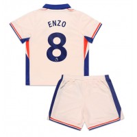 Camisa de Futebol Chelsea Enzo Fernandez #8 Equipamento Secundário Infantil 2024-25 Manga Curta (+ Calças curtas)